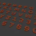 Alphanumeric Voronoi – Bộ chữ & số Voronoi in 3D - Thumbnail 3