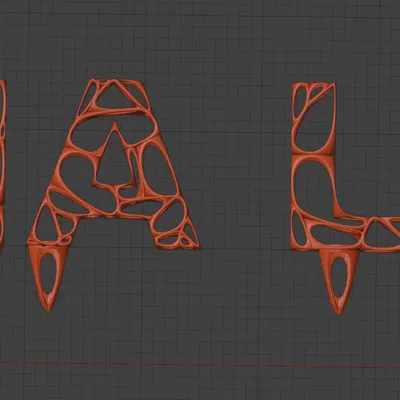 Alphanumeric Voronoi – Bộ chữ & số Voronoi in 3D