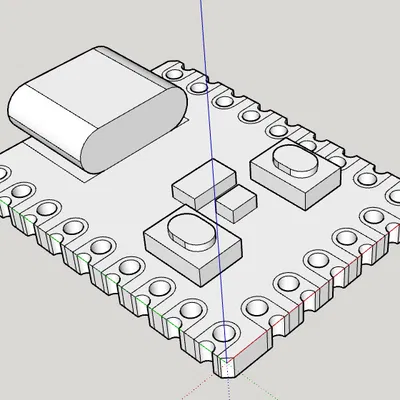 Mô hình 3D Raspberry Pi RP2040-Zero Module