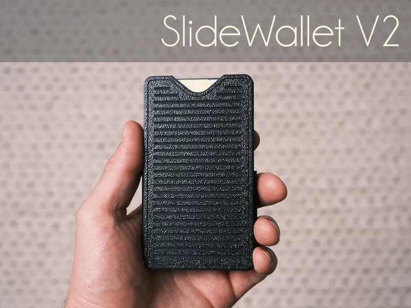 SlideWallet V2 – Ví thẻ cơ cấu trượt, mở bằng đẩy, có tùy chọn kẹp tiền - Image 1