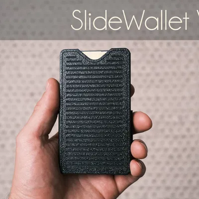 SlideWallet V2 – Ví thẻ cơ cấu trượt, mở bằng đẩy, có tùy chọn kẹp tiền