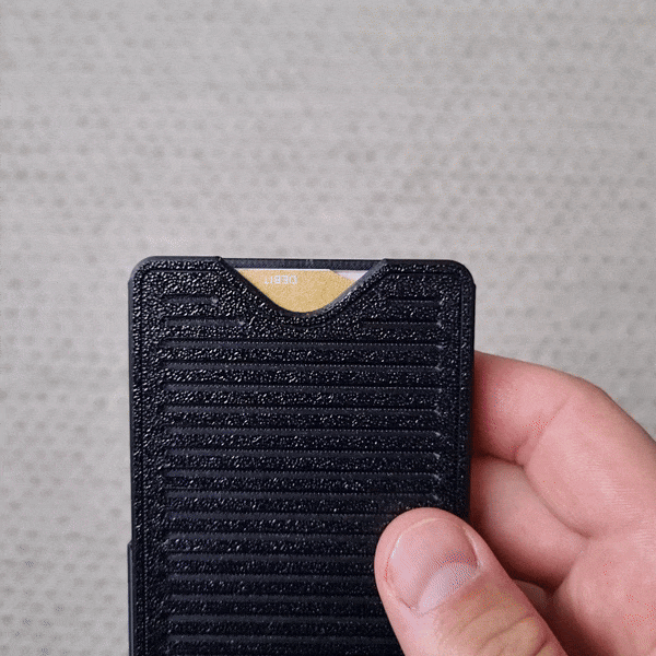 SlideWallet V2 – Ví thẻ cơ cấu trượt, mở bằng đẩy, có tùy chọn kẹp tiền - Thumbnail 3