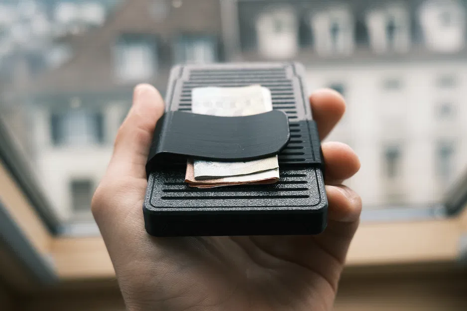 SlideWallet V2 – Ví thẻ cơ cấu trượt, mở bằng đẩy, có tùy chọn kẹp tiền - Image 5