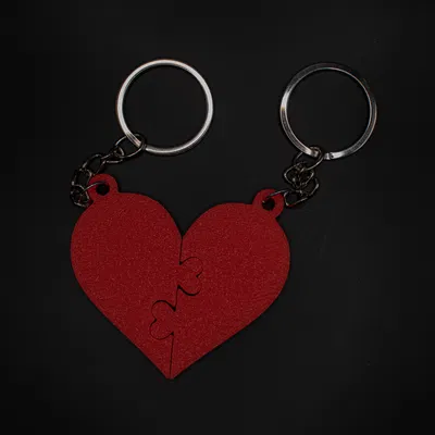 Móc Khóa Trái Tim Ghép Đôi Valentine - Quà Tặng Tình Yêu Ý Nghĩa