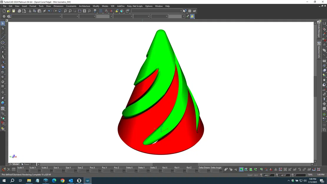 Fidget Xoắn Ốc Xuyên Tâm Mini (Tiny Spiral Passthrough Fidget) - Image 2