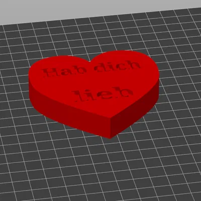 Trái Tim "Hab dich lieb" - Quà Tặng 3D Ý Nghĩa