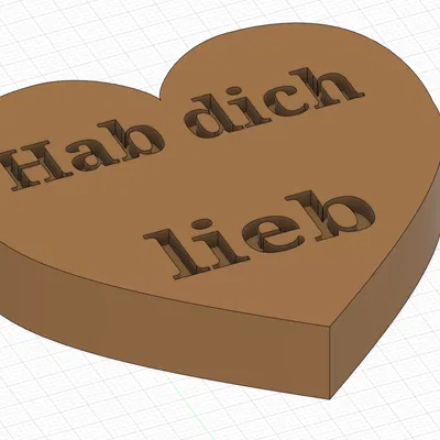 Trái Tim "Hab dich lieb" - Quà Tặng 3D Ý Nghĩa