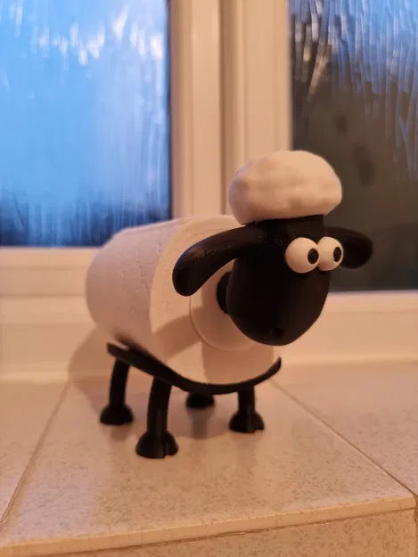 Giá Đỡ Cuộn Giấy Vệ Sinh Hình Cừu Shaun 35mm - Image 1