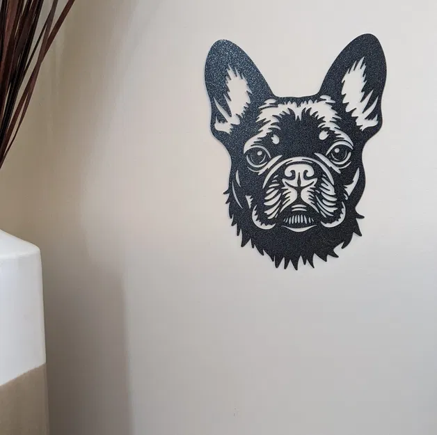 Tranh Treo Tường Hình Bulldog Pháp 3D - Image 2