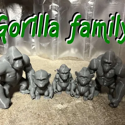 Gia đình Gorilla có con