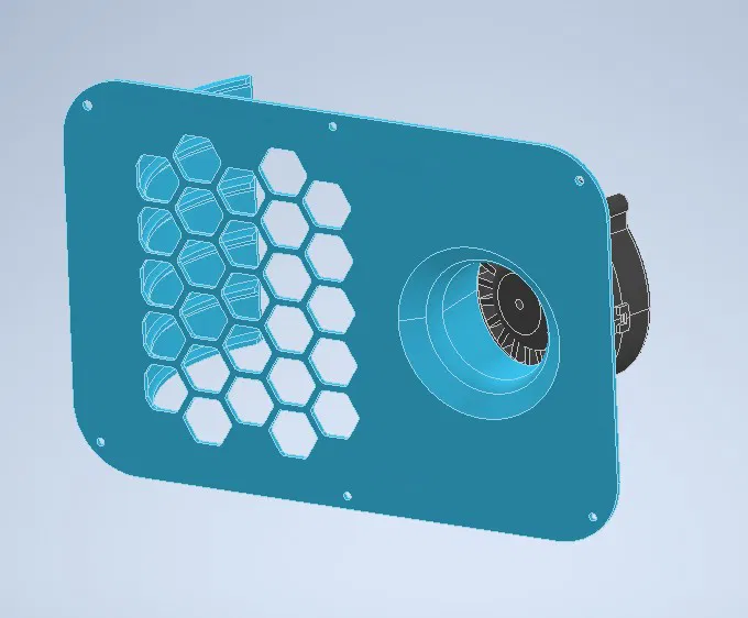 Nắp Sau (Rear Cover) Qidi Plus 4 cho quạt 7530 - Image 3