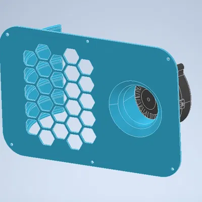 Nắp Sau (Rear Cover) Qidi Plus 4 cho quạt 7530