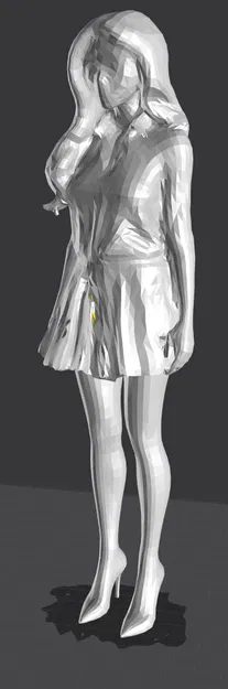 Mô Hình Cô Gái Trẻ Thanh Lịch - Vật Trang Trí 3D Độc Đáo - Image 1