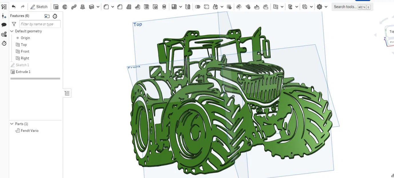 Trang Trí Tường Máy Kéo Fendt 1050 Vario 3D Độc Đáo - Image 2