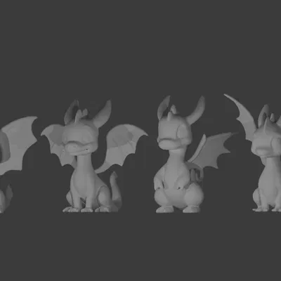 Mô Hình 3D 4 Rồng Con Dễ Thương - Quà Tặng Độc Đáo