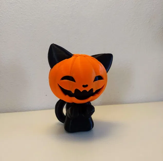 Pumpkin Cat v2.0 – Mèo Halloween đội mặt nạ bí ngô - Image 2