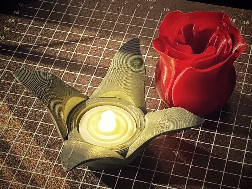 Nụ hồng Valentine: Electric Tea light cho Spiral Vase Rose - Image 4