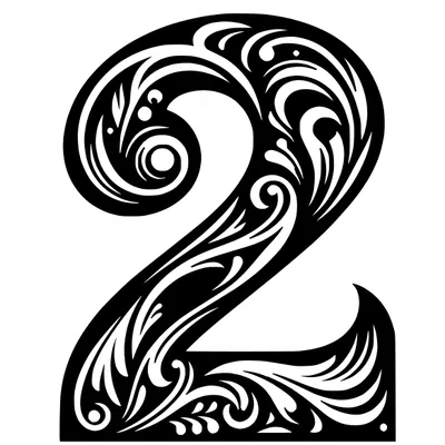 Số Nhà Trang Trí Họa Tiết "2" Độc Đáo