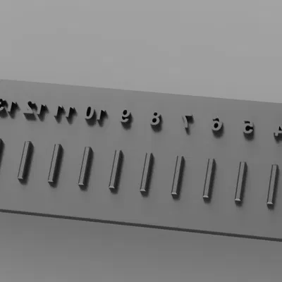 Con Dấu Thước Co Rút Cho Gốm (Shrinkage Ruler Stamp for Ceramics)