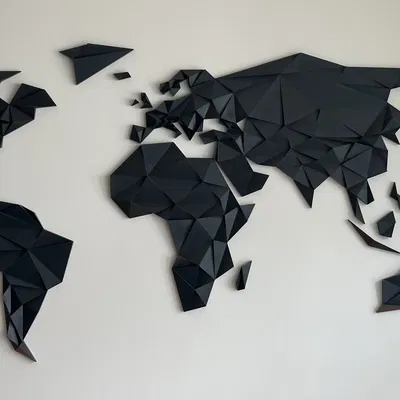 Bản đồ Thế giới Low Poly (phiên bản 1 mét)