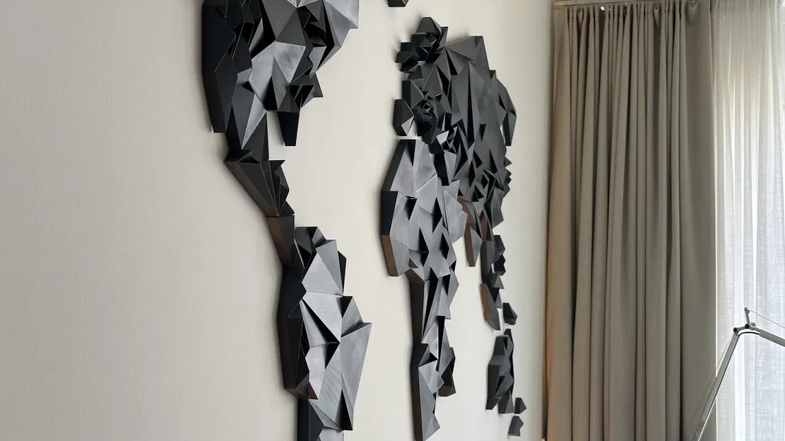 Bản đồ Thế giới Low Poly (phiên bản 1 mét) - Image 2