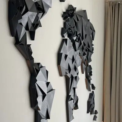 Bản đồ Thế giới Low Poly (phiên bản 1 mét)