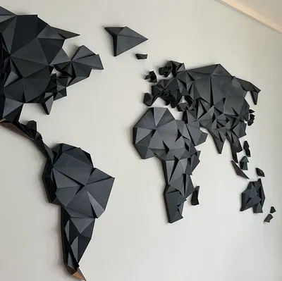 Bản đồ Thế giới Low Poly (phiên bản 1 mét)