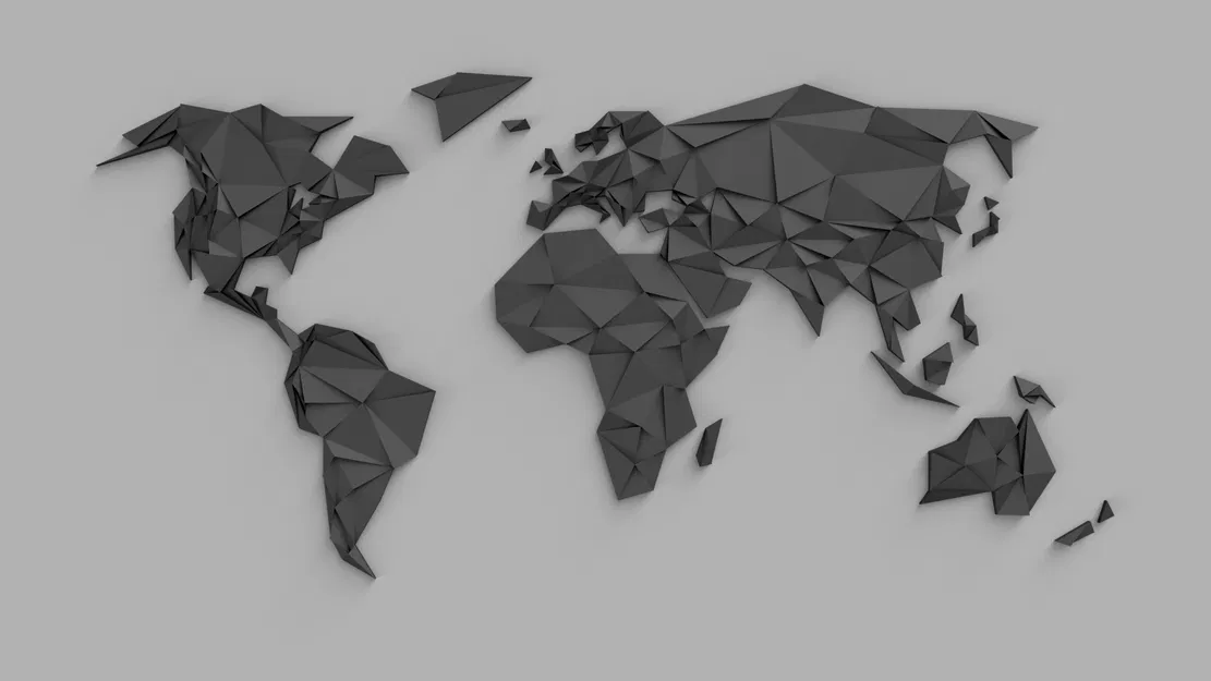 Bản đồ Thế giới Low Poly (phiên bản 1 mét) - Image 4