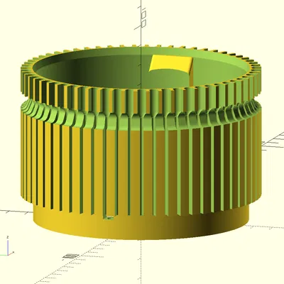 Máy đan vớ tròn - Cylinder tham số OpenSCAD