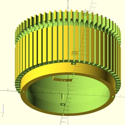 Máy đan vớ tròn - Cylinder tham số OpenSCAD