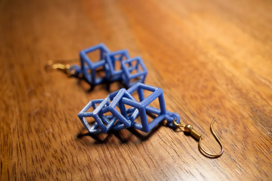 Móc bông tai triple cube (triple cube ear hangers) - Image 1