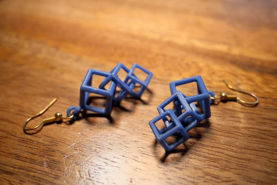 Móc bông tai triple cube (triple cube ear hangers) - Image 2