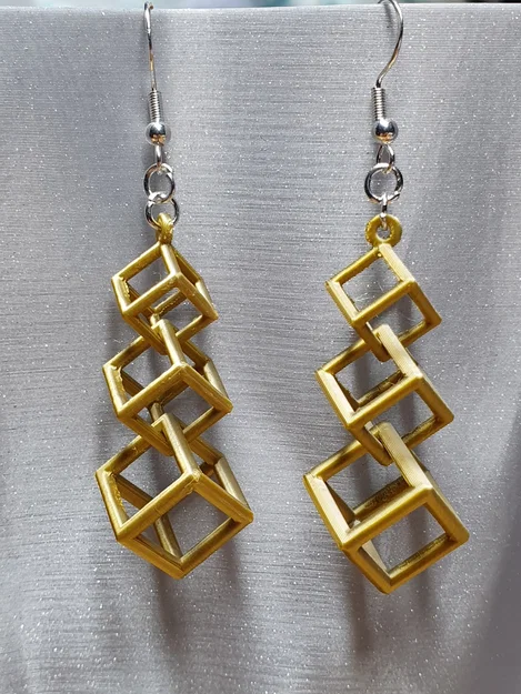 Móc treo tai hình 3 khối lập phương (triple cube (ear) hangers) - Image 1