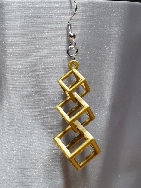 Móc treo tai hình 3 khối lập phương (triple cube (ear) hangers) - Image 2