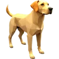 Mô Hình Chó Labrador Low Poly 3D Độc Đáo - Thumbnail 1