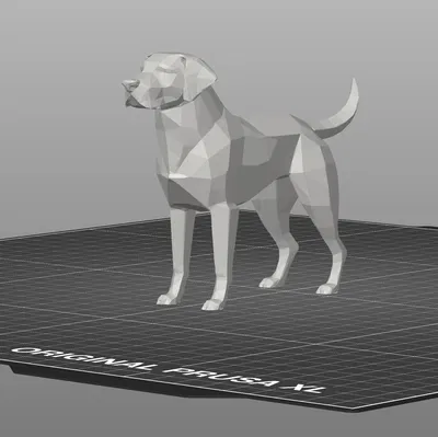 Mô Hình Chó Labrador Low Poly 3D Độc Đáo