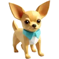 Mô Hình Chó Chihuahua Low Poly Đáng Yêu - File STL In 3D - Thumbnail 1