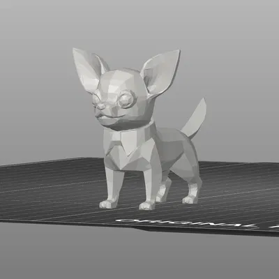 Mô Hình Chó Chihuahua Low Poly Đáng Yêu - File STL In 3D