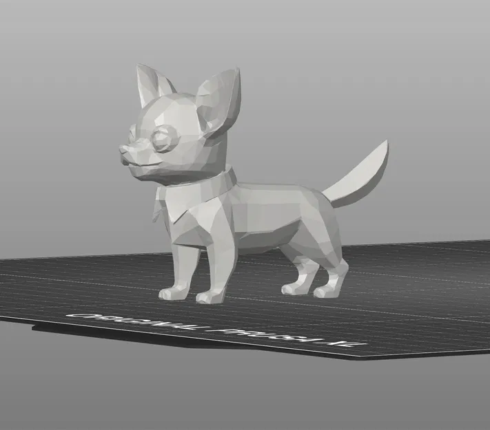 Mô Hình Chó Chihuahua Low Poly Đáng Yêu - File STL In 3D - Image 3