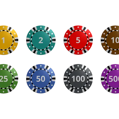 Chip Chơi Roulette & Poker 3D Đa Sắc Màu