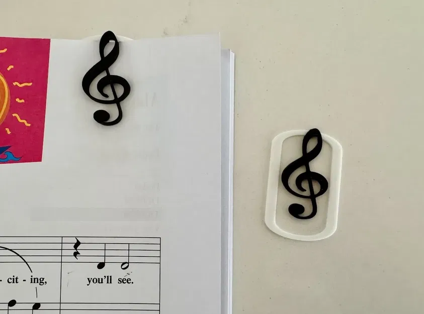 Kẹp giấy đánh dấu bản nhạc: Khóa Sol (Treble Clef) - Image 1
