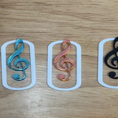 Kẹp giấy đánh dấu bản nhạc: Khóa Sol (Treble Clef)