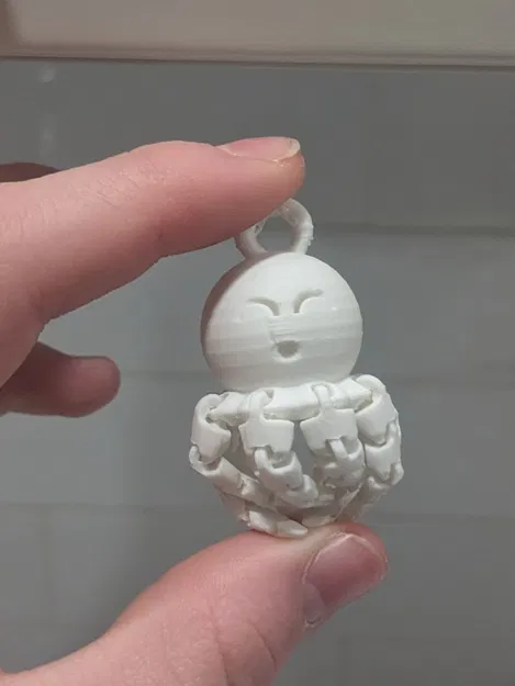 Móc Khóa Bạch Tuộc Em Bé Khớp Nối In 3D Siêu Dễ Thương - Image 2