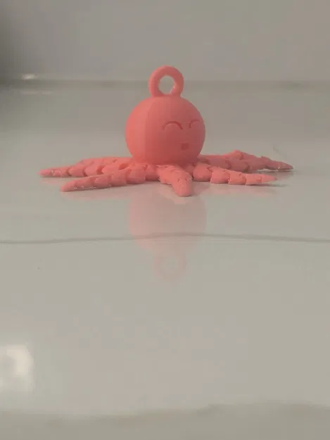 Móc Khóa Bạch Tuộc Em Bé Khớp Nối In 3D Siêu Dễ Thương - Image 5