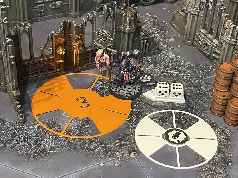 Marker mục tiêu + marker token cho Kill Team (Kill Team objective markers + token markers) - Image 1