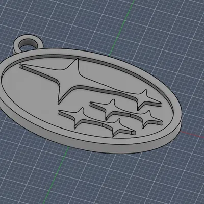 Móc Khóa Biểu Tượng Subaru In 3D