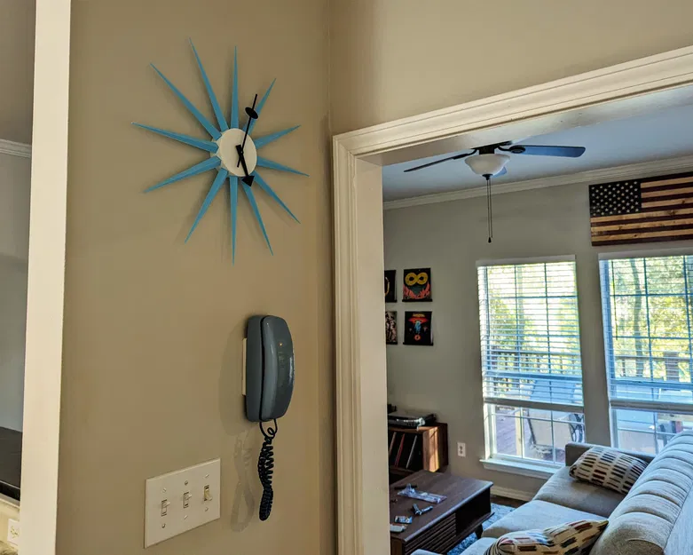 Đồng hồ treo tường Sunburst Mid Century Modern - Image 2