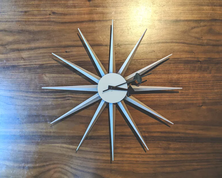 Đồng hồ treo tường Sunburst Mid Century Modern - Image 3