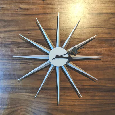 Đồng hồ treo tường Sunburst Mid Century Modern