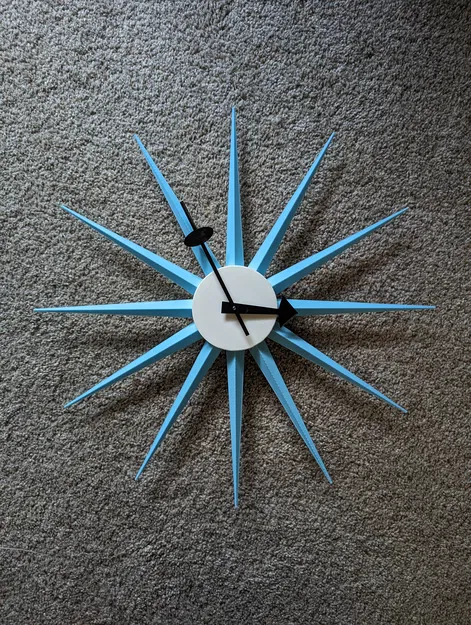 Đồng hồ treo tường Sunburst Mid Century Modern - Image 4